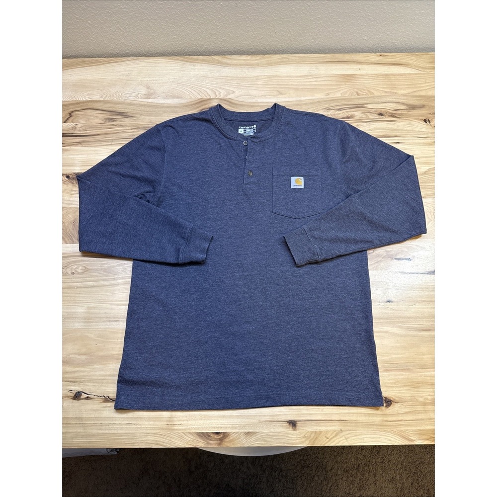 Carhartt K128 Carbon Gray Long Sleeve Pocket T-Shirt Size Medium